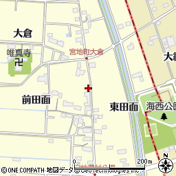 愛知県愛西市宮地町前田面3周辺の地図