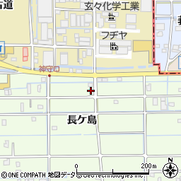 愛知県津島市莪原町長ケ島126周辺の地図