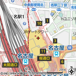 〒450-6640 愛知県名古屋市中村区名駅 ＪＲゲートタワー（４０階）の地図