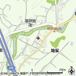 愛知県豊田市猿投町地家44周辺の地図