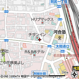 ユニゾイン名古屋栄東周辺の地図