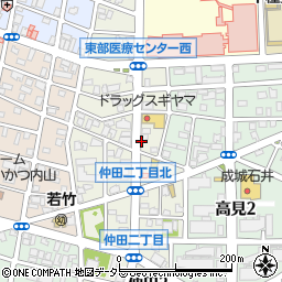 仲田1117駐車場周辺の地図