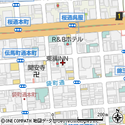 炭火焼き鳥 ながれ 錦店周辺の地図