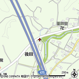 愛知県豊田市猿投町後田周辺の地図