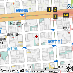 カラオケ まねきねこ 名古屋錦店周辺の地図