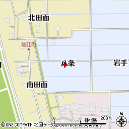愛知県愛西市石田町八条周辺の地図