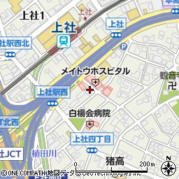 愛知県名古屋市名東区上社4丁目160周辺の地図
