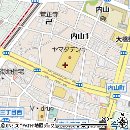 愛知県名古屋市千種区内山周辺の地図