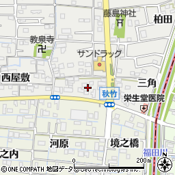 愛知県あま市七宝町秋竹東屋敷周辺の地図