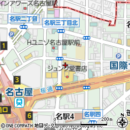 日産レンタカー名古屋駅桜通口店周辺の地図