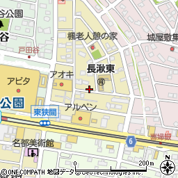 愛知県長久手市東狭間周辺の地図