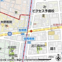 桜橋東周辺の地図
