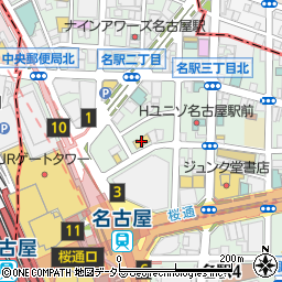 個室 シュラスコ＆ステーキ 食べ放題 ロデオグリル 名古屋駅店周辺の地図