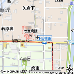 愛知県あま市七宝町下田五之坪周辺の地図
