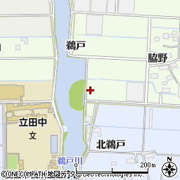 愛知県愛西市四会町（鵜戸）周辺の地図