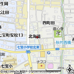 愛知県あま市七宝町桂北海道周辺の地図