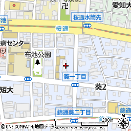 愛知県名古屋市東区葵1丁目12周辺の地図