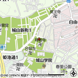 愛知県名古屋市千種区城山新町周辺の地図