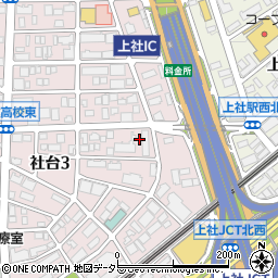 愛知県名古屋市名東区社台3丁目102周辺の地図