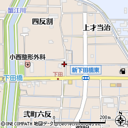愛知県あま市七宝町下田折場周辺の地図