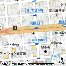 錦城 桜通店周辺の地図