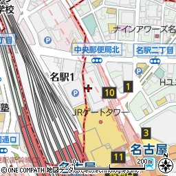 ＪＰタワー名古屋駐車場周辺の地図