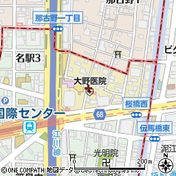 リパーク那古野１丁目第３駐車場周辺の地図