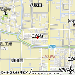愛知県津島市神守町こがね周辺の地図