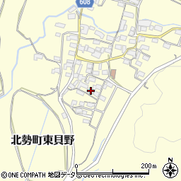 三重県いなべ市北勢町東貝野877周辺の地図