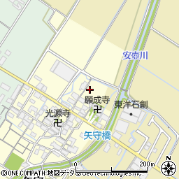 滋賀県愛知郡愛荘町矢守周辺の地図