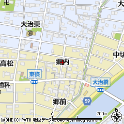 愛知県大治町（海部郡）東條（郷内）周辺の地図