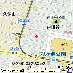 愛知県長久手市戸田谷1304周辺の地図
