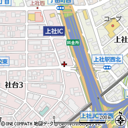 愛知県名古屋市名東区社台3丁目56周辺の地図