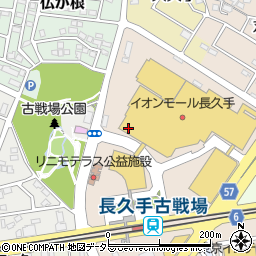 イオンバイク　長久手店周辺の地図