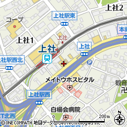 Ｖｏｌｋｓｗａｇｅｎ名東上社周辺の地図
