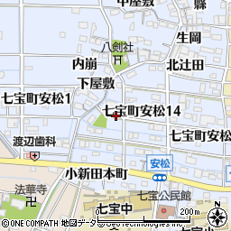 愛知県あま市七宝町安松角桶周辺の地図