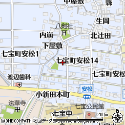 愛知県あま市七宝町安松（角桶）周辺の地図