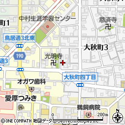 愛知県名古屋市中村区大秋町4丁目24周辺の地図