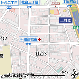 愛知県名古屋市名東区社台3丁目75周辺の地図