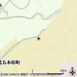 京都府京都市右京区京北五本松町東山周辺の地図