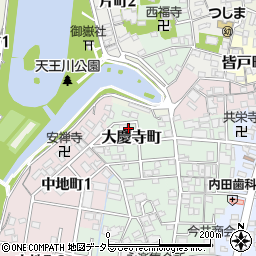 愛知県津島市大慶寺町周辺の地図