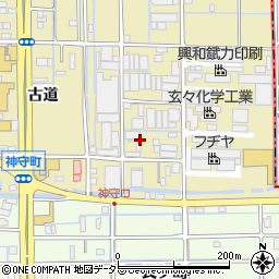 愛知県津島市神守町中ノ折周辺の地図