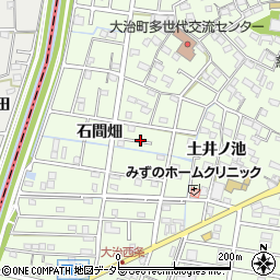 愛知県大治町（海部郡）西條（石間畑）周辺の地図