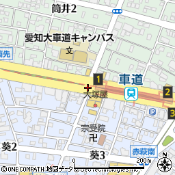桜通車道周辺の地図