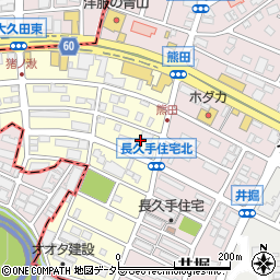 愛知県長久手市熊田周辺の地図