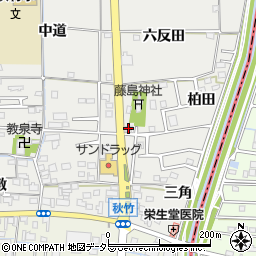 愛知県あま市七宝町秋竹宮西周辺の地図