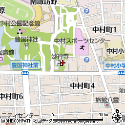 愛知県名古屋市中村区中村町（木下屋敷）周辺の地図