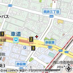 名鉄協商車道駅北駐車場周辺の地図