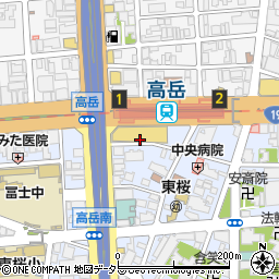 名古屋市役所交通局　地下鉄桜通線高岳駅周辺の地図