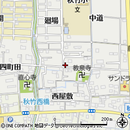 愛知県あま市七宝町秋竹杁先周辺の地図